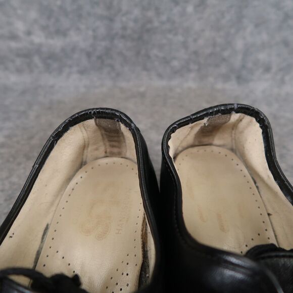 Sas Shoes Womens 9 Bounce Lace Up Moc Comfort Classic Leather Black Career Wedge - Picture 12 of 15